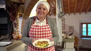 Today at Fattoria La Vialla, Valentina prepares seasonal oven baked Rigatoni