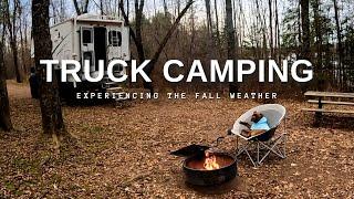 Cozy Truck Camping on a Cold, Wet, Minnesota Weekend.