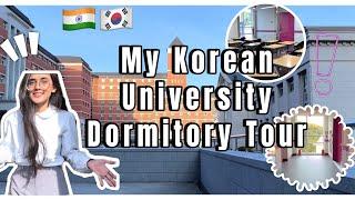 My Korean University Dormitory tour | International Student Stay | Indian in Korea I Dorm View