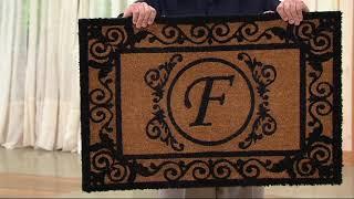 2' x 3' Outdoor Monogram Initial Coir Doormat on QVC