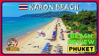  Karon Beach PHUKET (Long beach - plenty of activites here!)  4K Walking Tour / 4K Beach Review