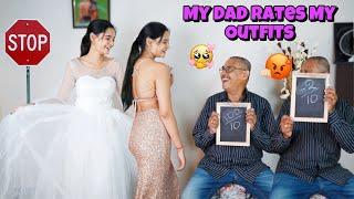 Dad *Rates and Reacts* my Outfits‍Part2 | Indian dad reacts western fits#dad #reaction #outfit