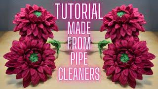 [TUTORIAL] Dahlia made from pipe cleaners | Handmade CNY flowers craft