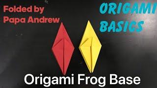 Papa Andrew membuat Origami Frog Base | How to make an Origami Frog Base  #47   #OrigamiDasar