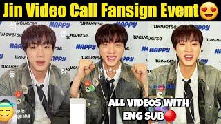 [ENG SUB] BTS Jin Video Call Fansign With Army All Videos with Eng Sub 