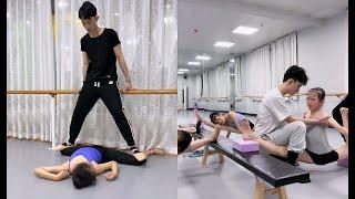 Daily training of basic skills in Chinese dance schools