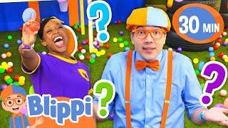 Play the Ball Pit Color Game! | Blippi's Playdate with Meekah | Educational Videos for Kids