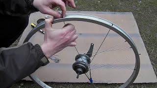 Lacing a bike wheel 3 Cross. Building a bike wheel