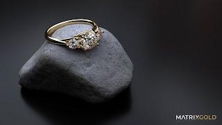 Three-Stone Engagement Ring Tutorial - MatrixGold, CAD Jewelry Design Software