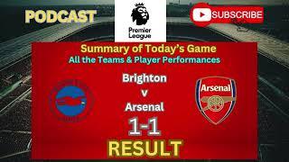 Arsenal Held to Frustrating 1-1 Draw at Brighton | Premier League Highlights