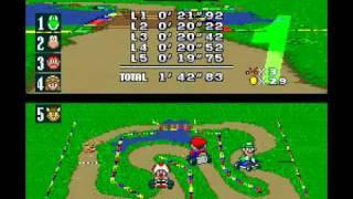 Super Mario Kart (SNES) Gameplay (100cc Mushroom Cup)
