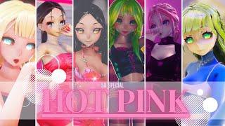 【MMD + @Mati Zenin 's 5K COLLAB】 ⸢Exid⸥ 【⭒Hot Pink⭒】 ⸢Rin, Self OC Yuki, OC, Gumi, Luka⸥