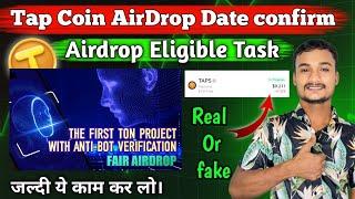 Tap coins Listing Date confirmed  || Tap Coin Widhrwal Process || Tap coin price Confirmed 