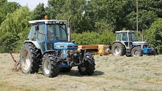 Classic Ford 7810 Silver Jubilee and 6810 Gen. III haymaking | Baling with New Holland 945 baler