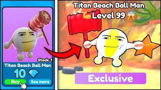 TITAN BEACH BALL MAN!I OPENED 500+ BALL CRATES  - Toilet Tower Defense | Roblox