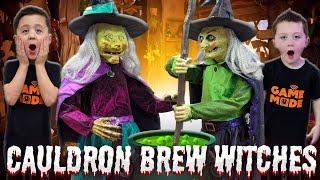 Cauldron Brew Witches | Unbox Setup Halloween Animatronic | halloweencostumes.com