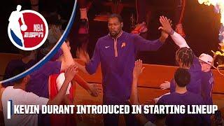 Kevin Durant introduced in Phoenix Suns home debut ️ | NBA on ESPN