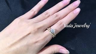 Yadis Jewelry Light Luxury Moissanite Yellow Gold Engagement Wedding Ring TYRS115