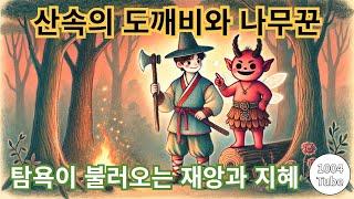 산속의 도깨비와 나무꾼 #도깨비방망이, #욕심의끝, #교훈