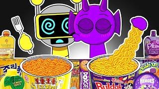 INCREDIBOX SPRUNKI - Sinner Edition Convenience Store Mukbang with Durple & Fun Bot | ASMR Animation