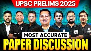 Live Paper Discussion of UPSC Prelims 2025  | GS Paper - 1 Answer Key & Expected Cut Off  
