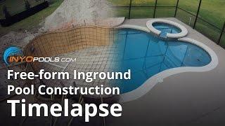 Free-form Inground Pool Construction Timelapse