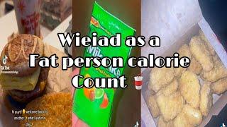 WIEIAD AS A FAT PERSON CALORIE COUNT
