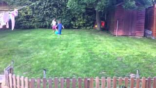 Jack and Aimee Playing Football (not so) Nicely