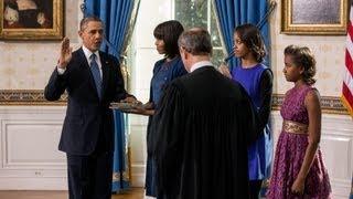 President Obama takes the Oath of Office