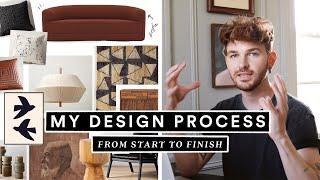 HOW TO DESIGN A ROOM FROM START TO FINISH: Mood Boarding, Furniture Selection + Concept!