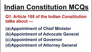 Indian Constitution MCQs with Answers