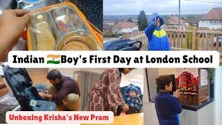 Indian Boy's First Day at London School | Busy Morning Routine | India To London | nehascreativity