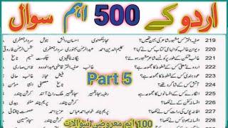 Top 100 MCQs Urdu | urdu mcqs with answers | urdu mcqs for ppsc, urdu mcqs for nts, ppsc past papers