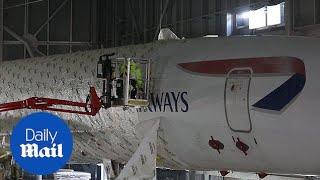 Last Concorde ever made unwrapped ahead of going on show - Daily Mail