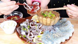 생새우, 산낙지, 해삼내장 호로록 Octopus, Shirimp, Sea cucumber intestines MUKBANG