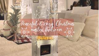 COZY WINTER CHRISTMAS MASTER BEDROOM DECORATE WITH ME // CHRISTMAS HOME DECOR //