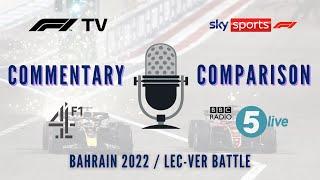 2022 Bahrain GP Leclerc Verstappen Battle Commentary Compilation