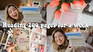 READING VLOG | reading 200 pages everyday for a week