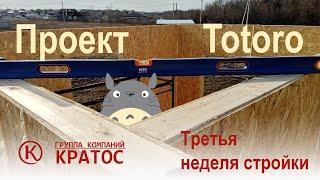 Дом из СИП панелей 2020. Проект Totoro.Третья неделя стройки. ГК КРАТОС