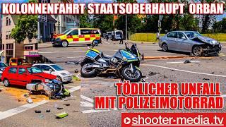   [EM 2024] TRAGISCHER UNFALL mit POLIZEIMOTORRAD bei KOLONNENFAHRT   |   Rettungseinsatz  