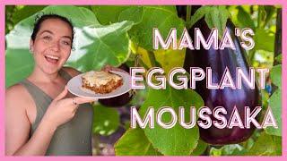 MAMA’S EGGPLANT MOUSSAKA | How to prepare eggplant for baking and make a homemade meat sauce!