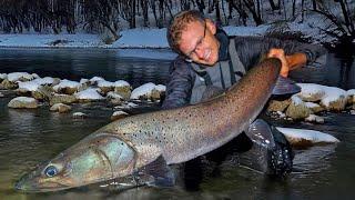 1,30m Huchen lebt in diesem Bergfluss!!!