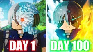 Spending 100 Days As SHOTO TODOROKI In This My Hero Academia Roblox Game...