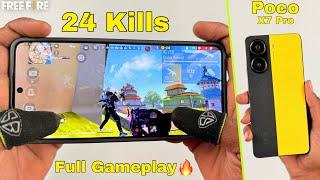 solo vs squad free fire gameplay in poco x7 pro gaming phone