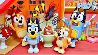 Bluey Toy's Unexpected Toilet Troubles: A Smelly Surprise in the Bathroom! - Fun Kids' Story