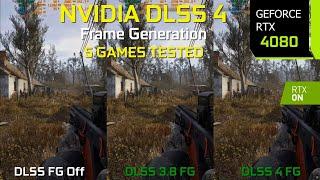 NVIDIA DLSS 4 Frame Generation in 5 Games - The Ultimate Graphics/Performance Comparison | RTX 4080