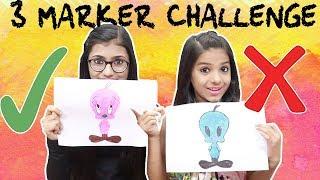 3 MARKER CHALLENGE | SAMREEN ALI