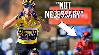 Primož Roglič "STEALS" Victory from Young Gino Mäder at Paris-Nice Stage 7 2021 | Huge Controversy