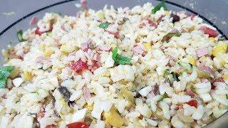 COLD RICE SALAD GOOD EASY AND FAST | FoodVlogger