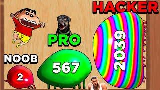 SHINCHAN NOOB vs PRO vs HACKER In BLOB MERGE 3D With FRANKLIN And CHOP | DREAM SQUAD OP